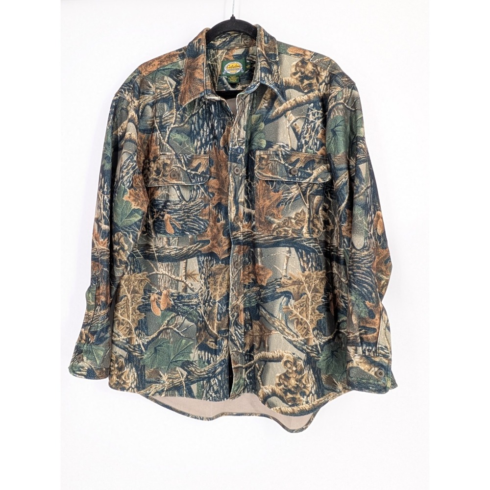 CABELA'S  Camo Hunting Outdoor Long Sleeve Shirt Men's L